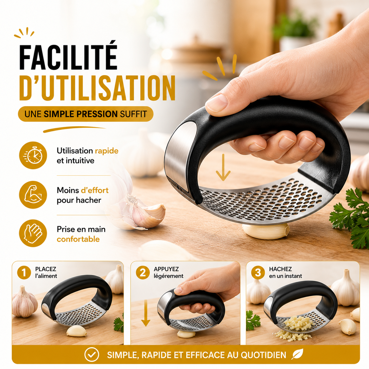 Hachoir manuel de précision qui change votre façon de cuisiner