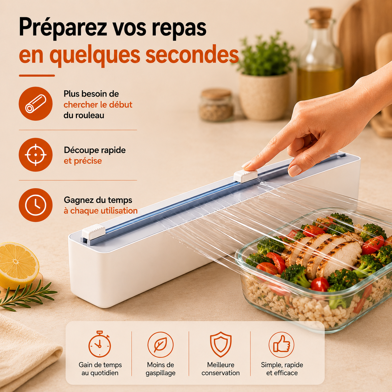 Le distributeur de film alimentaire qui simplifie la cuisine