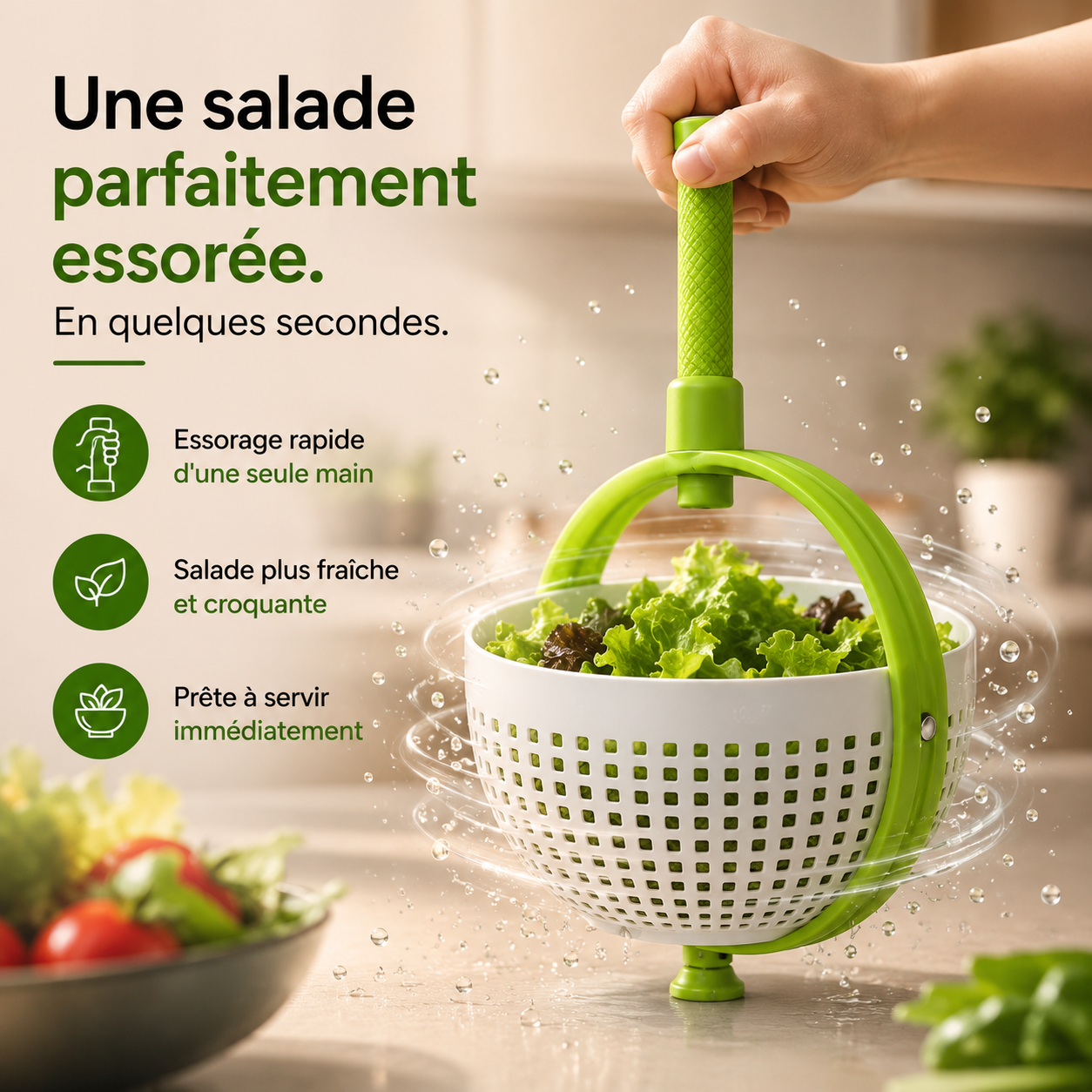 L'essoreuse qui préserve toute la fraîcheur de vos ingrédients