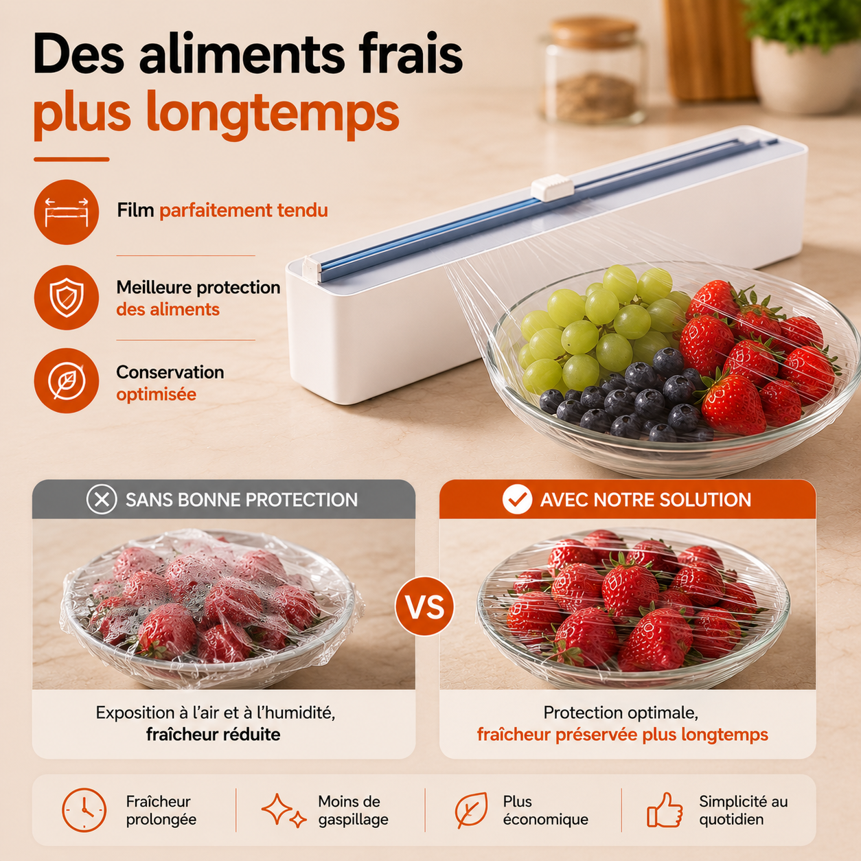 Le distributeur de film alimentaire qui simplifie la cuisine