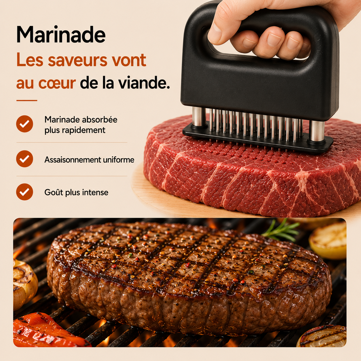 L'attendrisseur Minova™ qui révèle la saveur de vos viandes