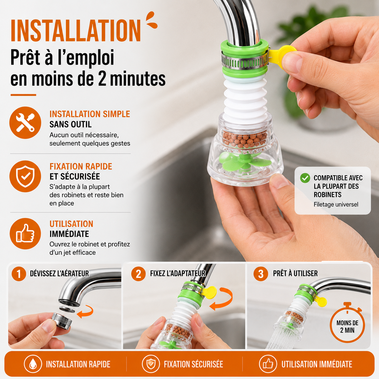 L'accessoire JetPréci MINOVA qui transforme votre évier