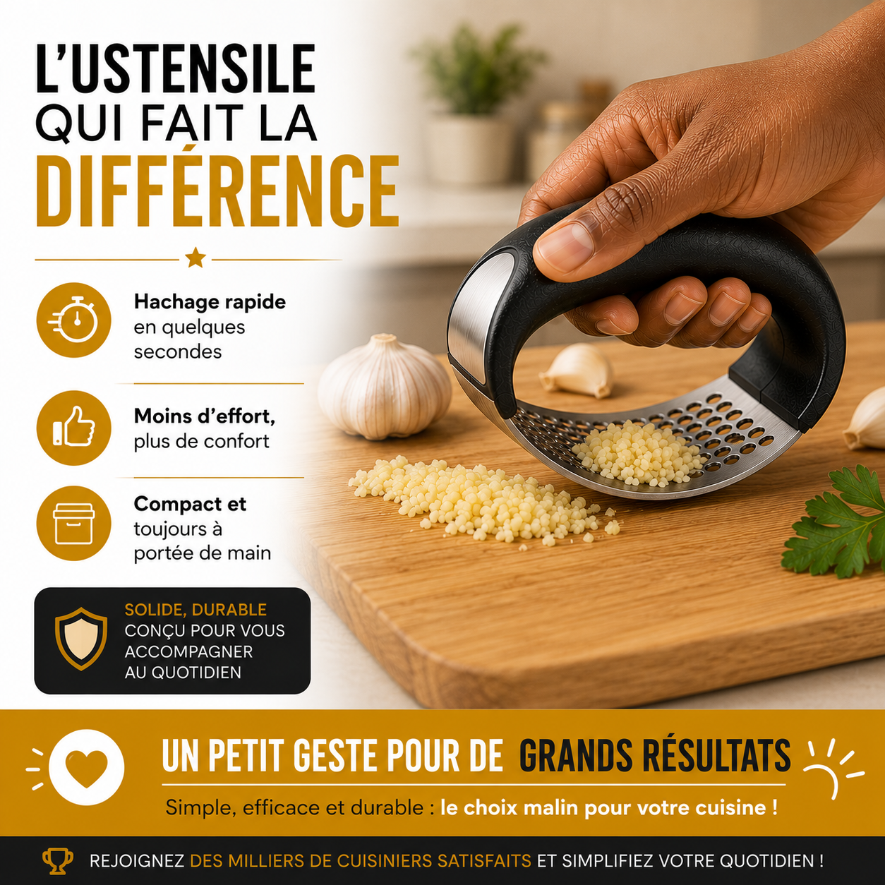 Hachoir manuel de précision qui change votre façon de cuisiner
