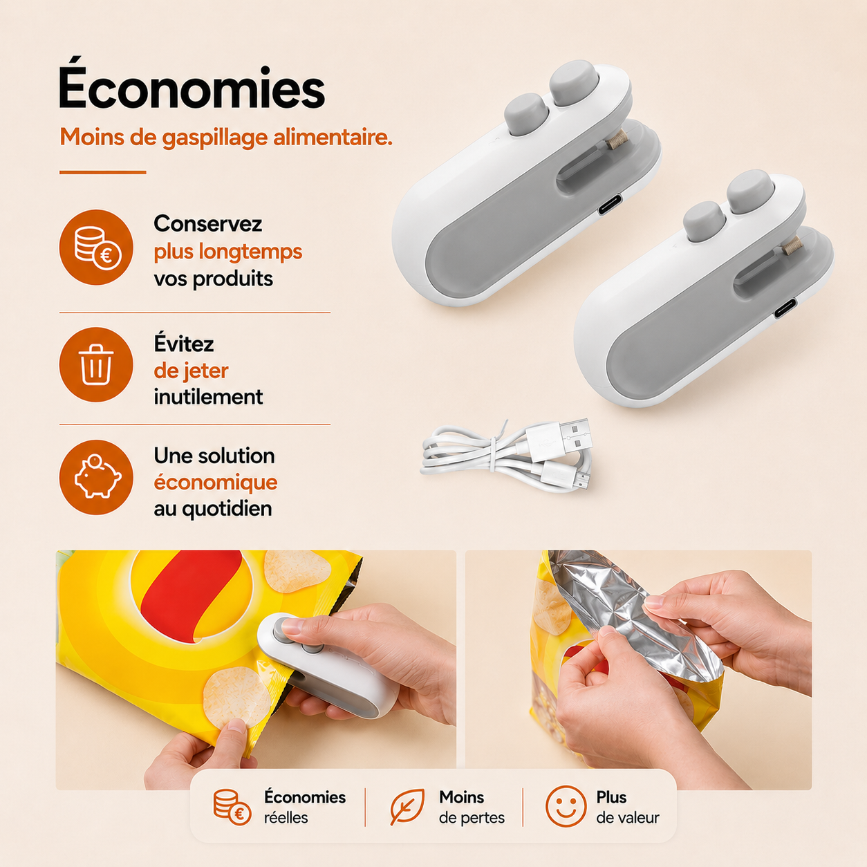 La mini scelleuse qui garde vos aliments plus longtemps