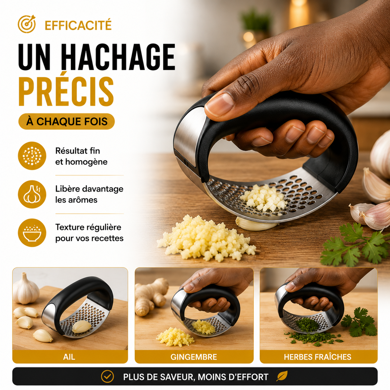 Hachoir manuel de précision qui change votre façon de cuisiner