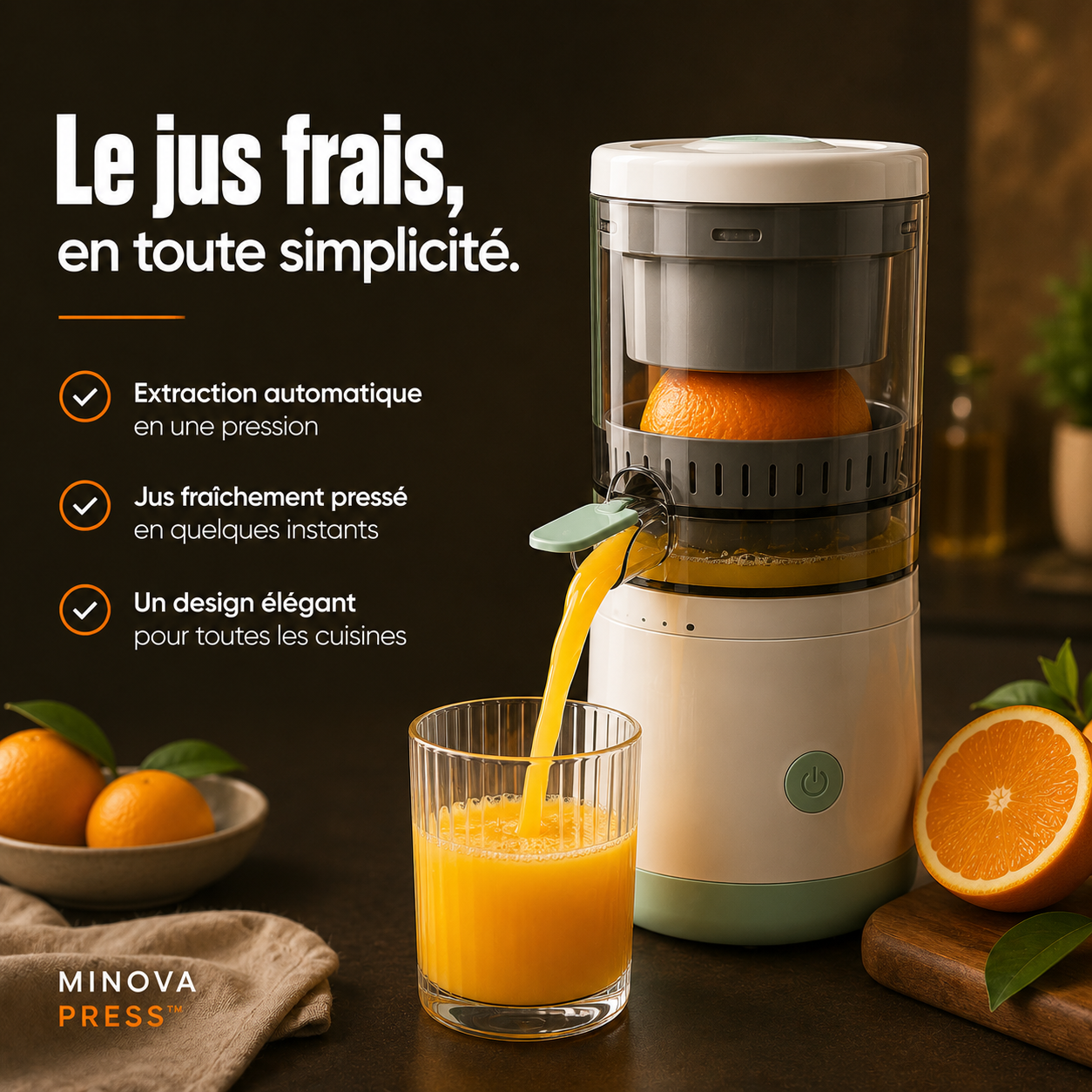 Le presse-agrumes automatique qui sublime vos jus maison
