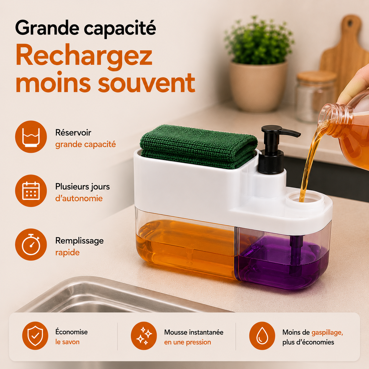 Le distributeur qui simplifie vraiment votre espace évier