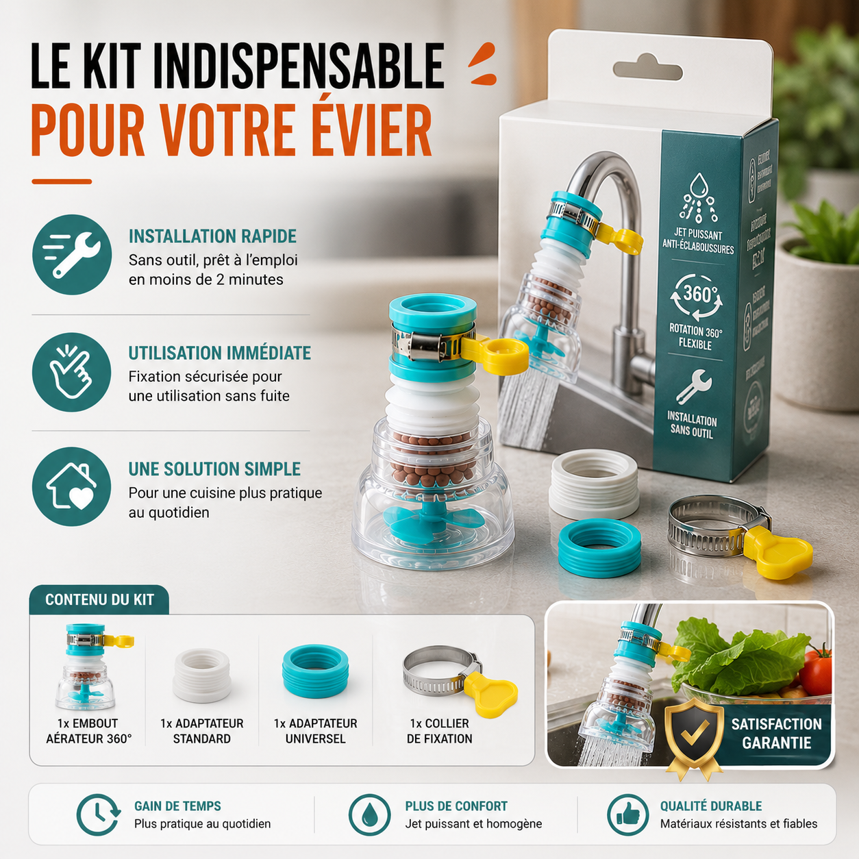 L'accessoire JetPréci MINOVA qui transforme votre évier