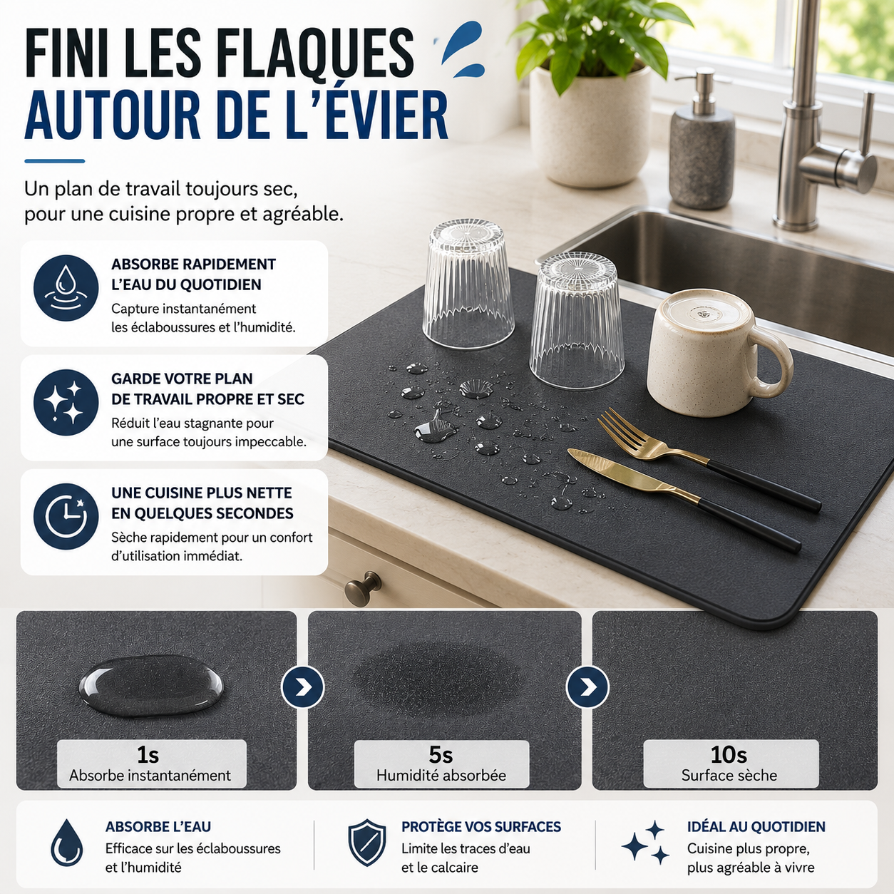 Une cuisine toujours nette et élégante grâce au DRYVA MINOVA ™