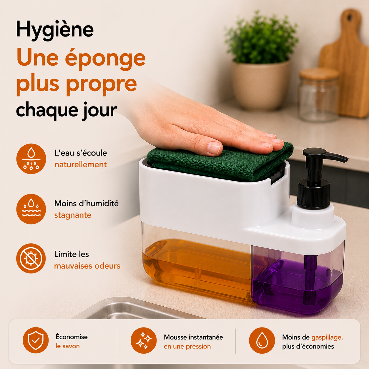 Le distributeur qui simplifie vraiment votre espace évier