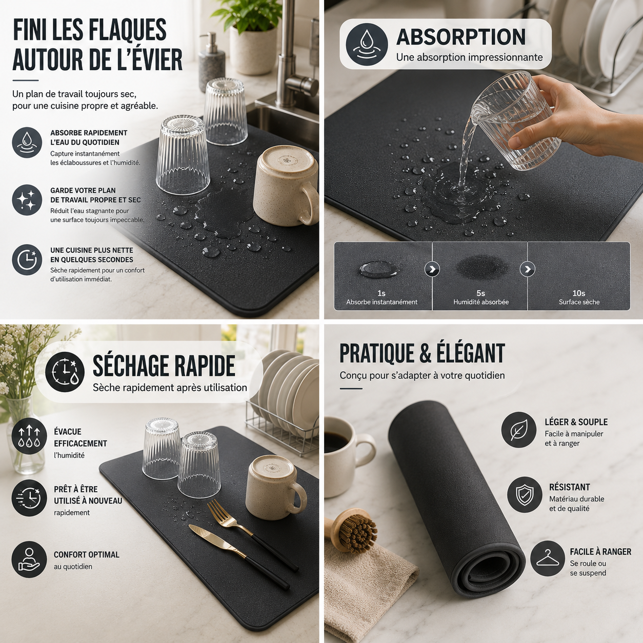 Une cuisine toujours nette et élégante grâce au DRYVA MINOVA ™