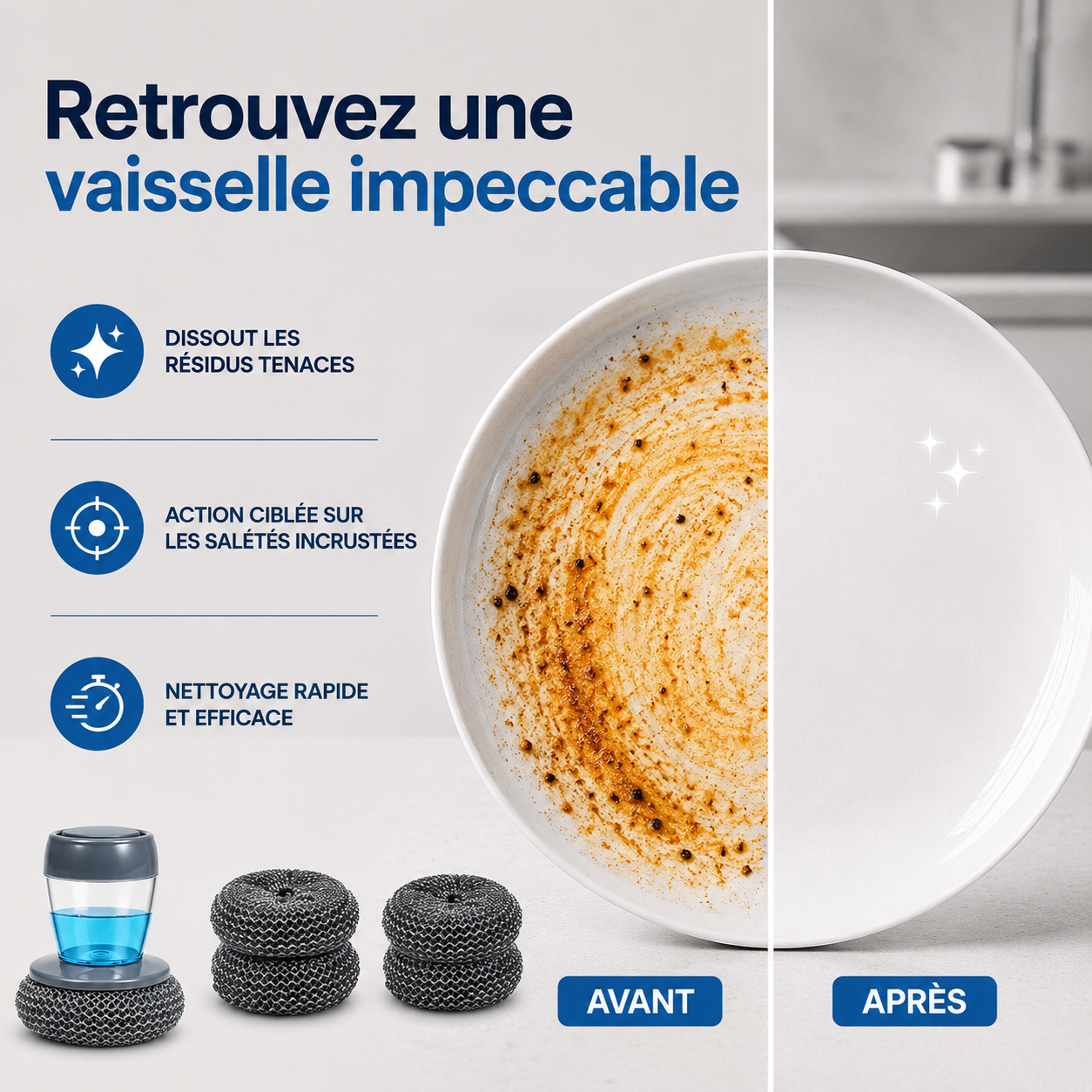 Une vaisselle impeccable, sans éponges sales ni bactéries