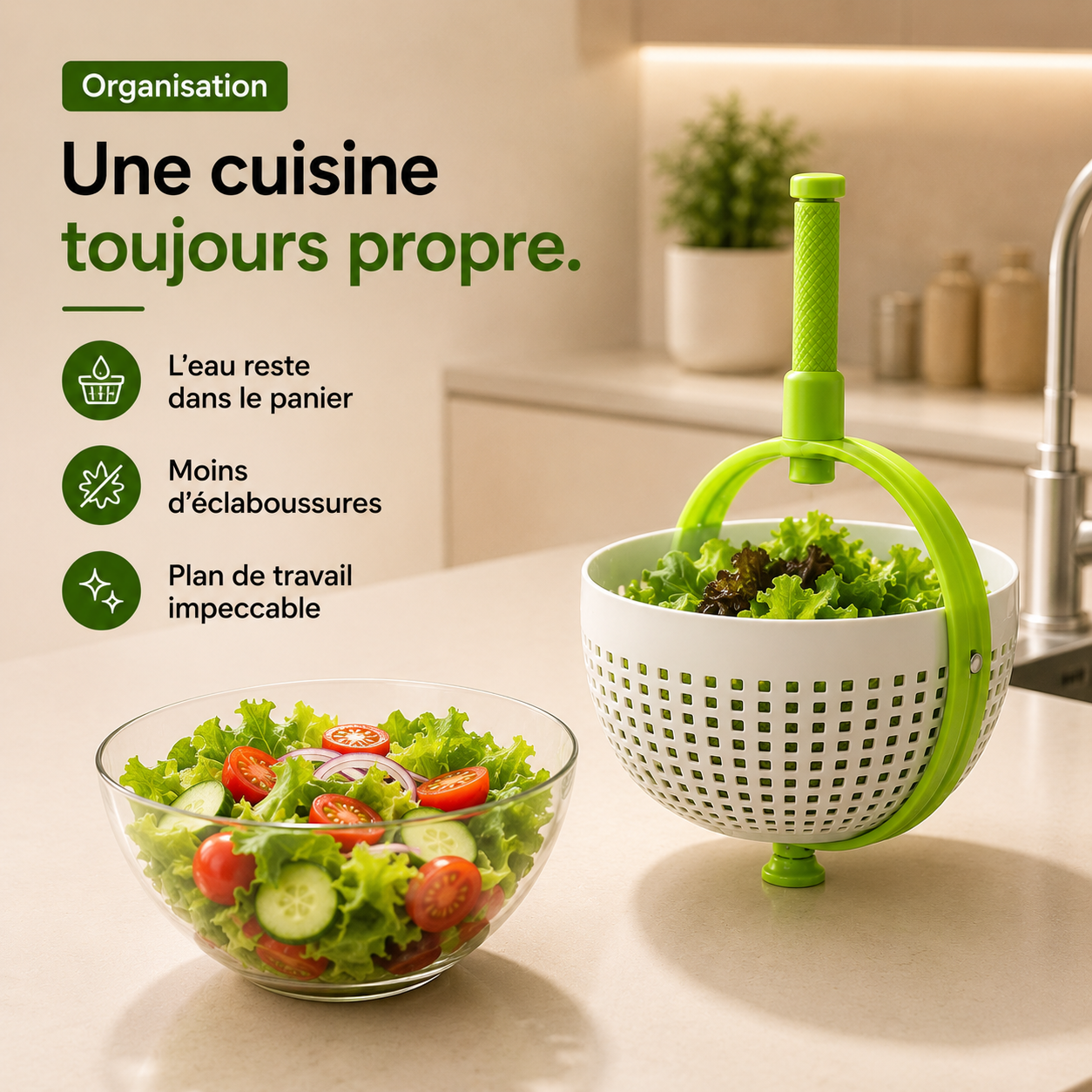 L'essoreuse qui préserve toute la fraîcheur de vos ingrédients