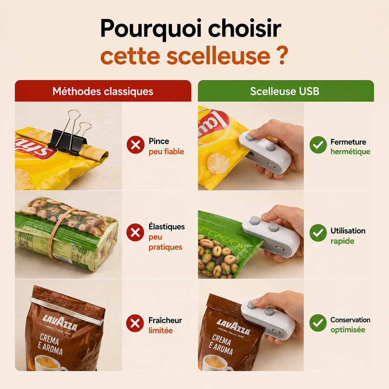La mini scelleuse qui garde vos aliments plus longtemps