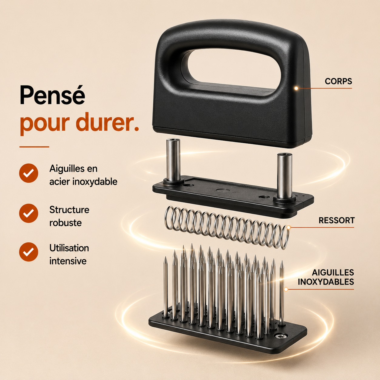 L'attendrisseur Minova™ qui révèle la saveur de vos viandes