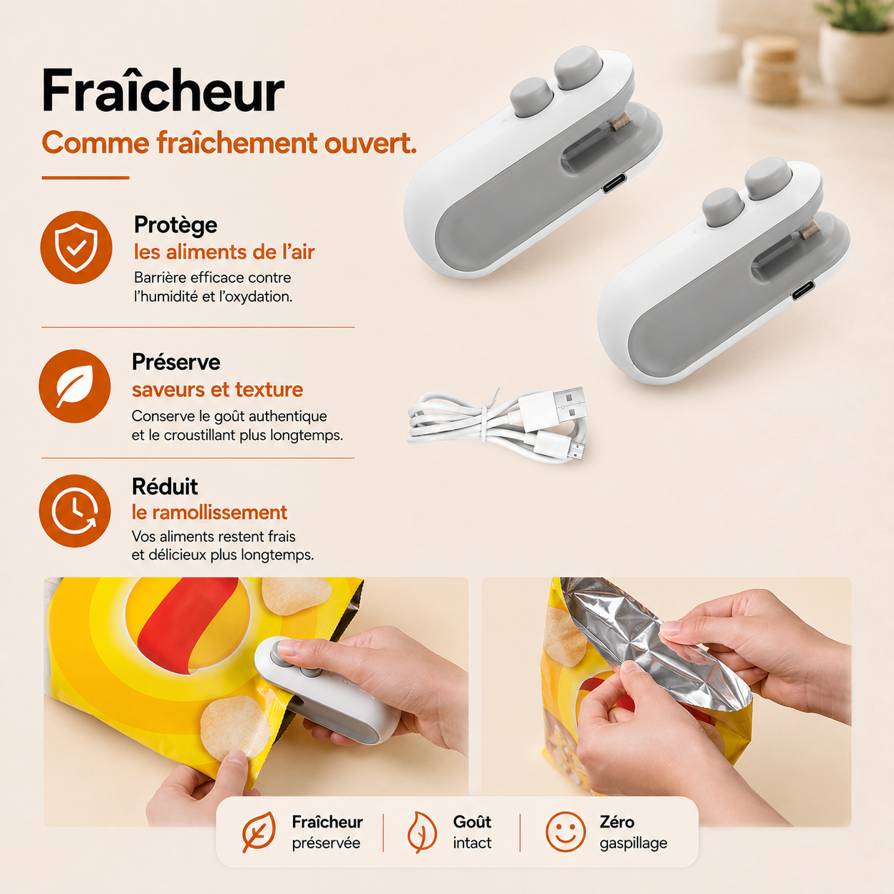 La mini scelleuse qui garde vos aliments plus longtemps
