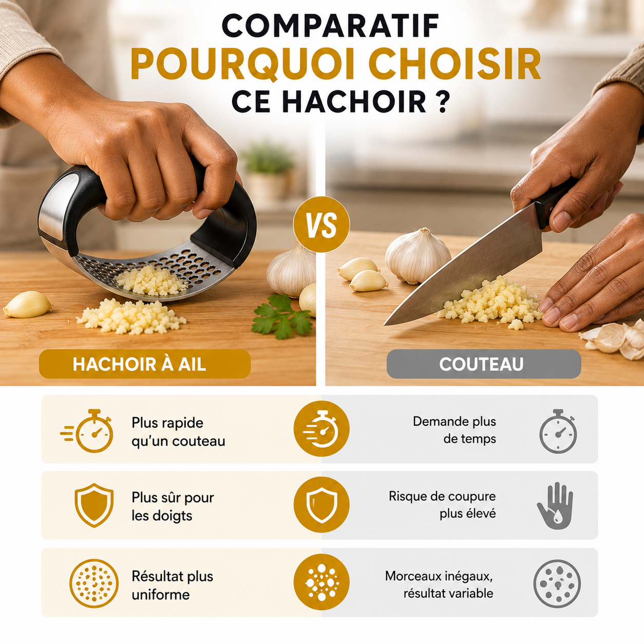 Hachoir manuel de précision qui change votre façon de cuisiner