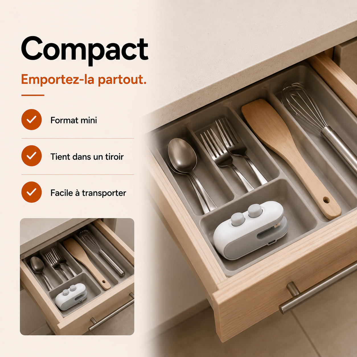 La mini scelleuse qui garde vos aliments plus longtemps