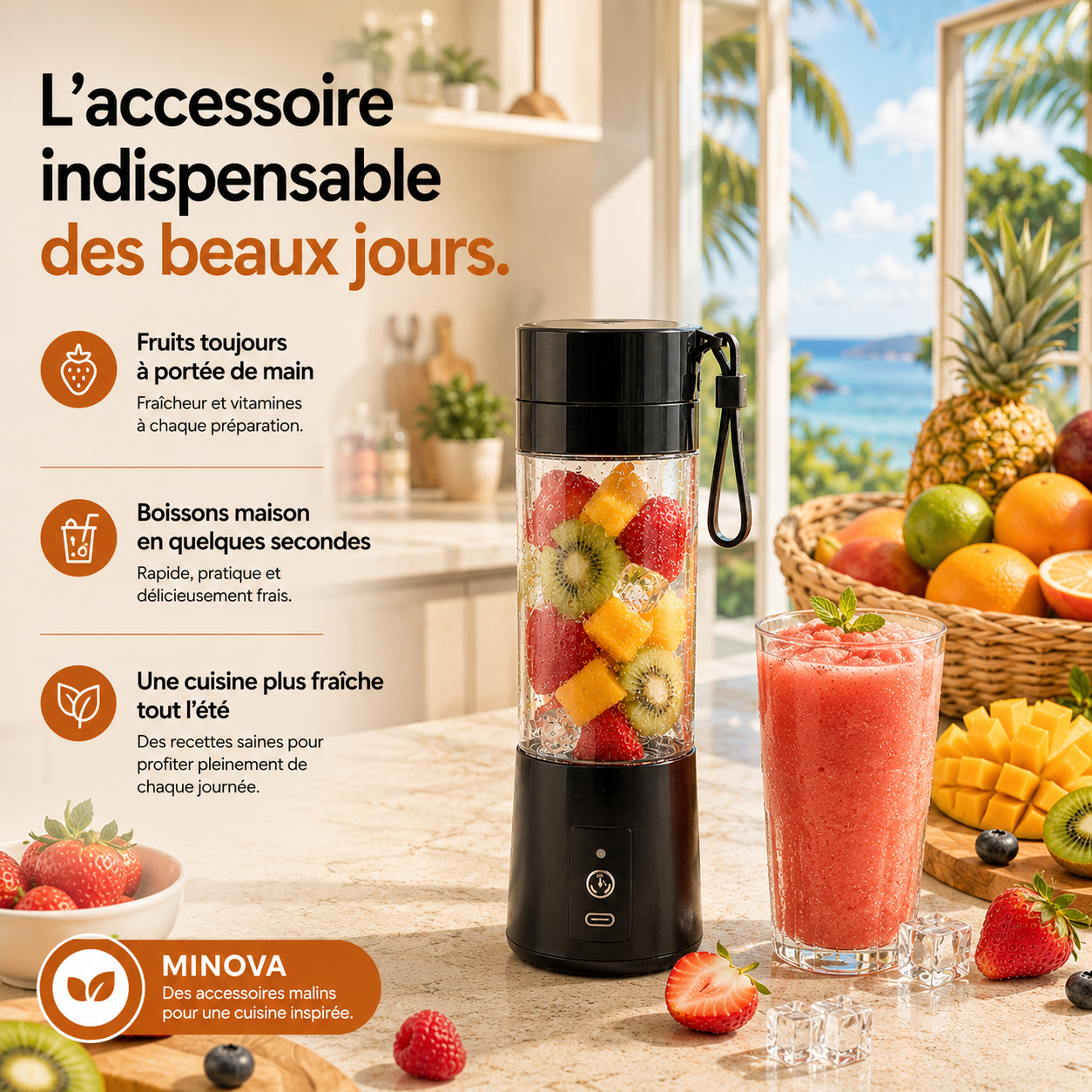 Le blender portable qui vous accompagne partout