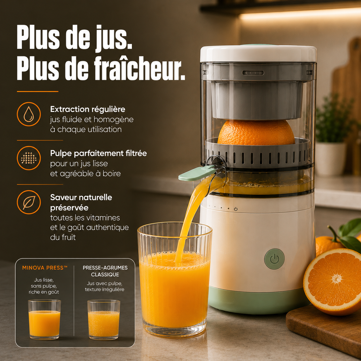 Le presse-agrumes automatique qui sublime vos jus maison