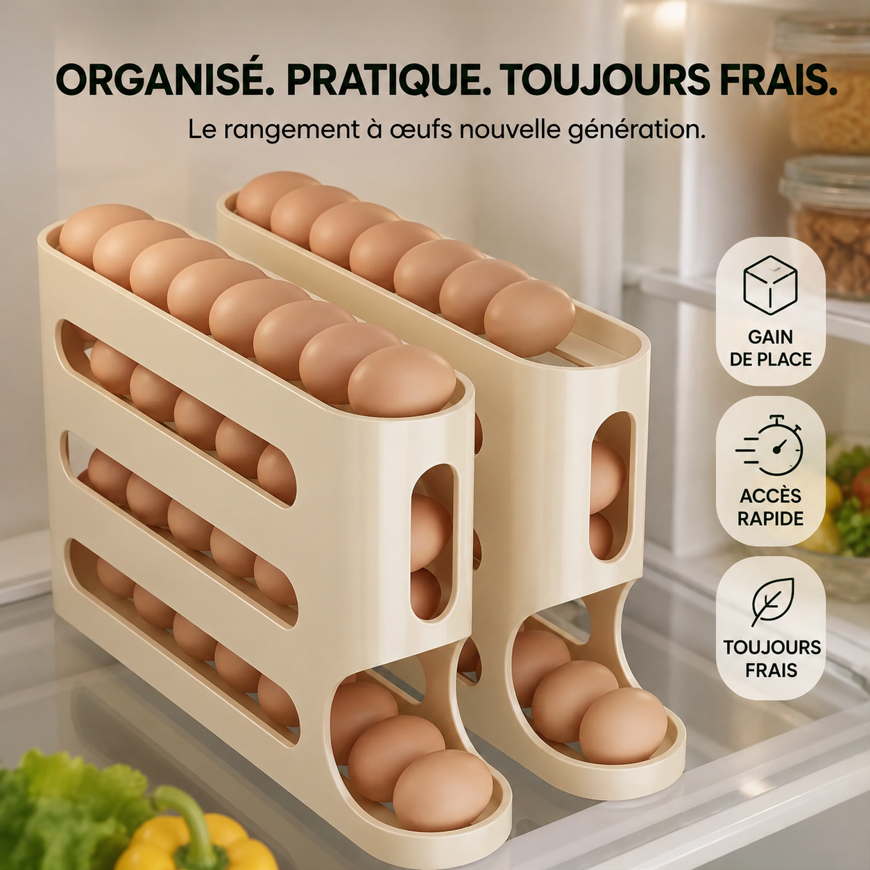 L'Organisateur d'Œufs Intelligent — Gravité Automatique