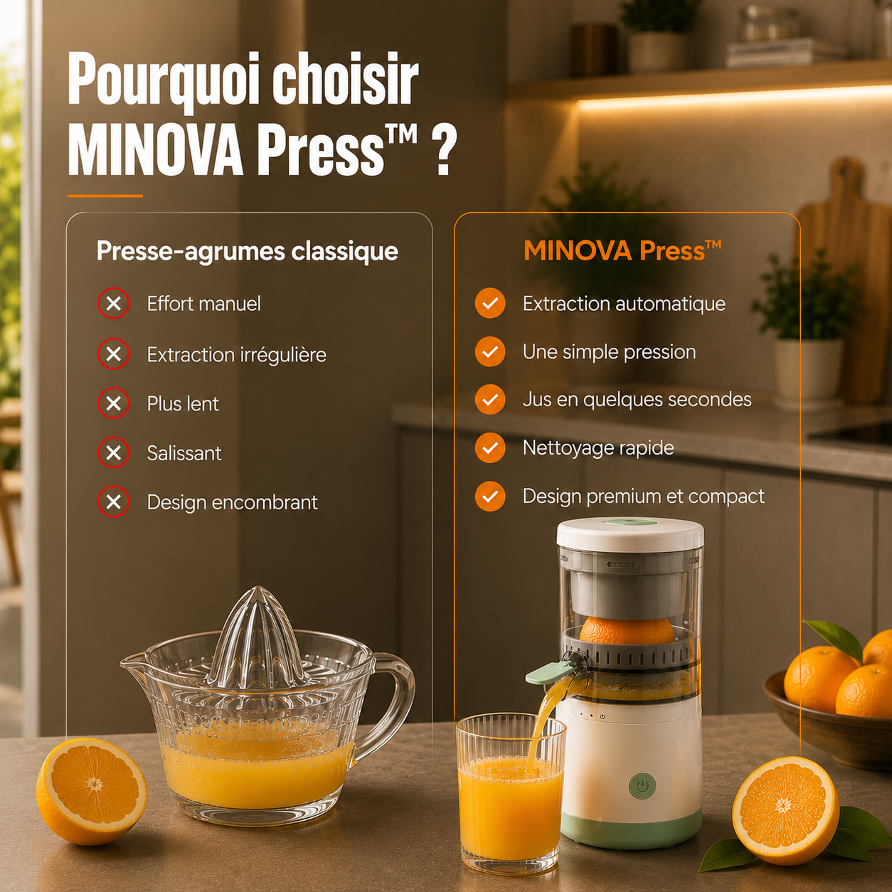Le presse-agrumes automatique qui sublime vos jus maison