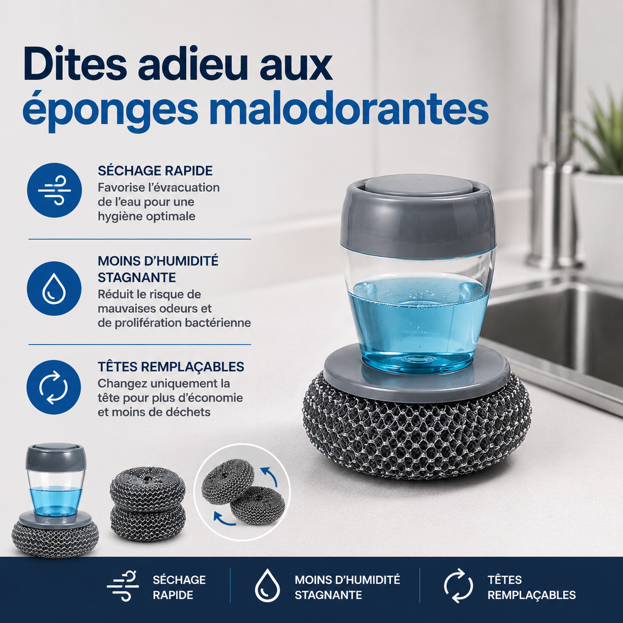 Une vaisselle impeccable, sans éponges sales ni bactéries