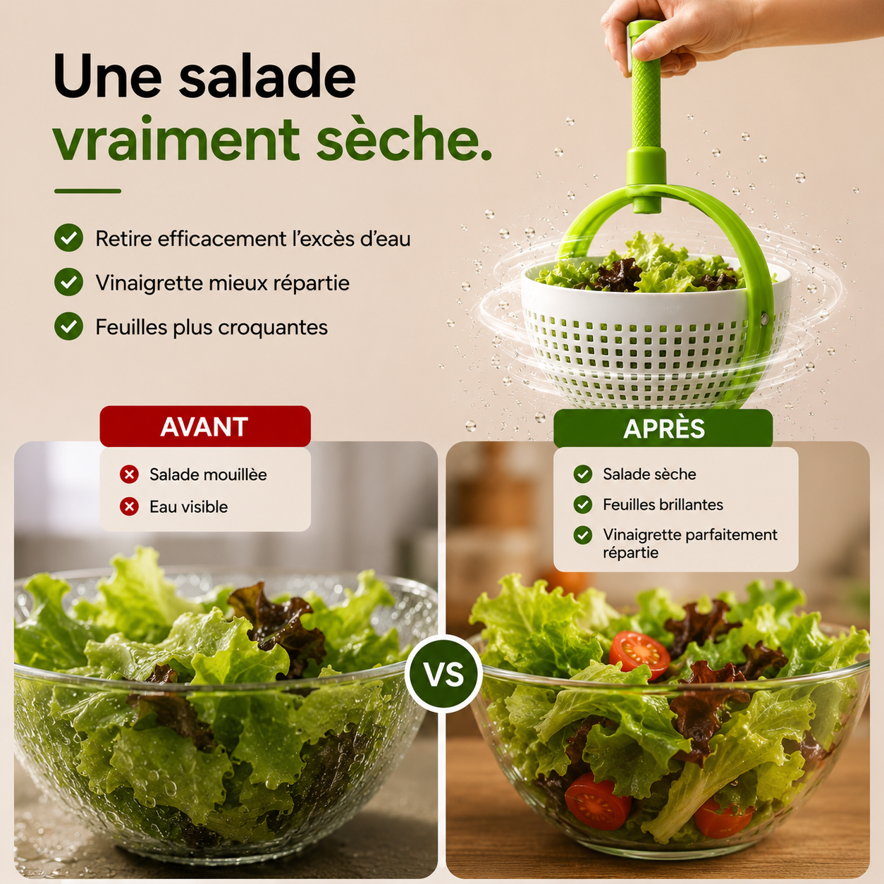 L'essoreuse qui préserve toute la fraîcheur de vos ingrédients