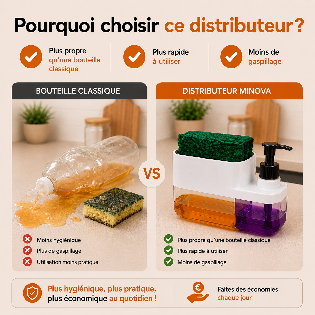 Le distributeur qui simplifie vraiment votre espace évier