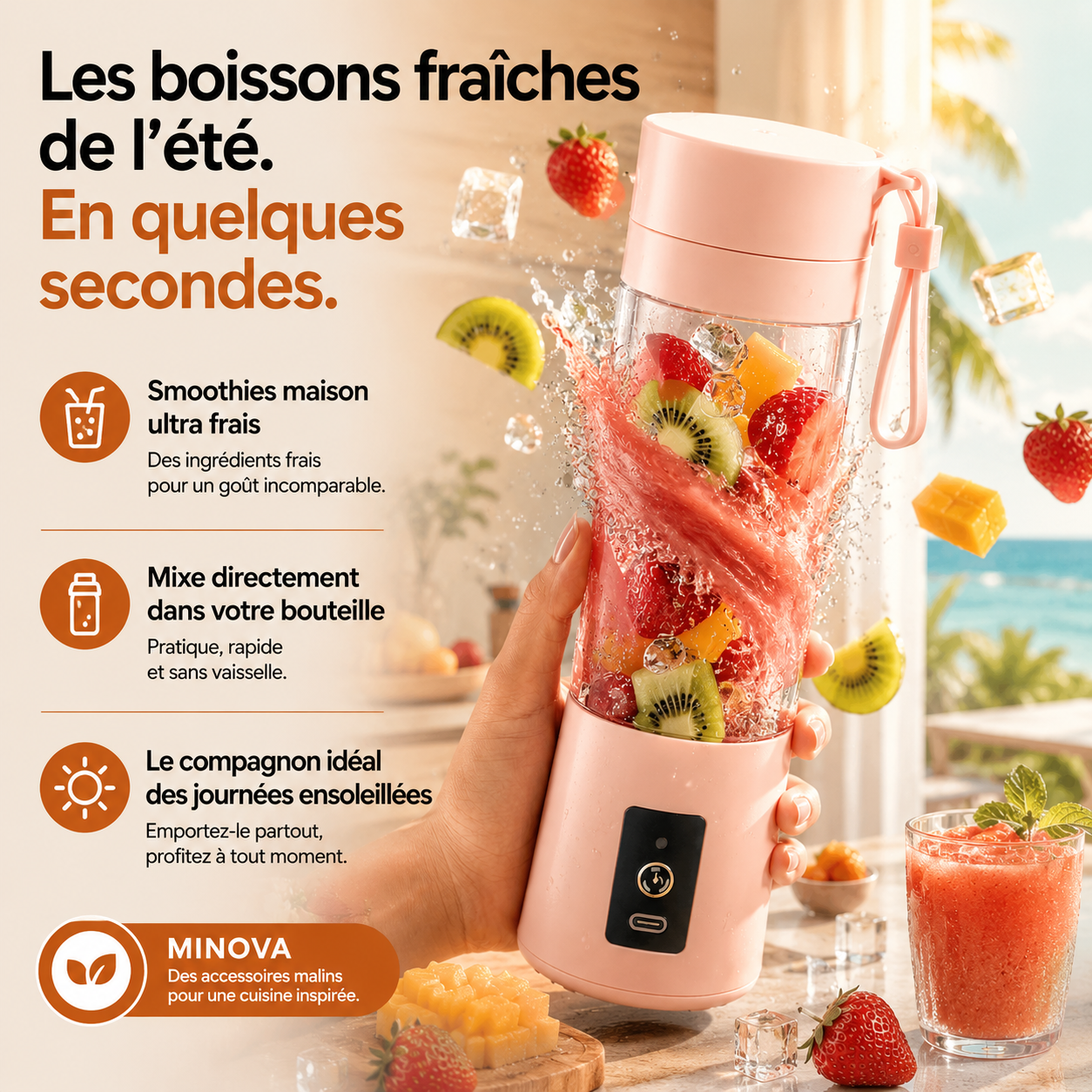 Le blender portable qui vous accompagne partout