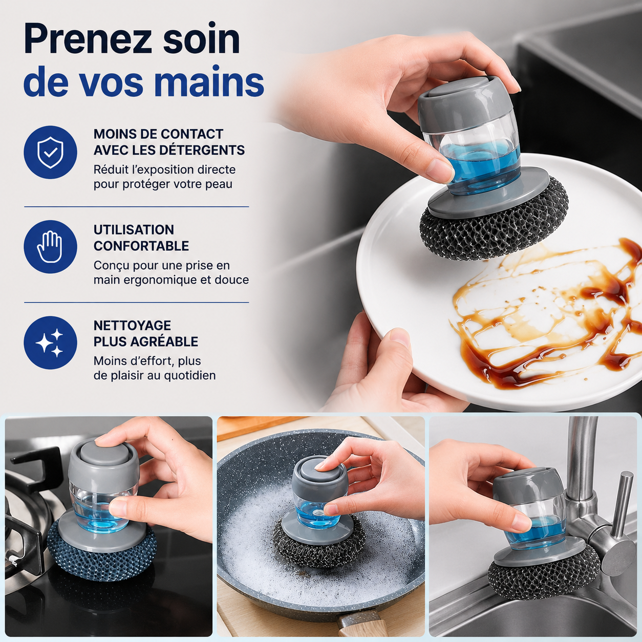 Une vaisselle impeccable, sans éponges sales ni bactéries