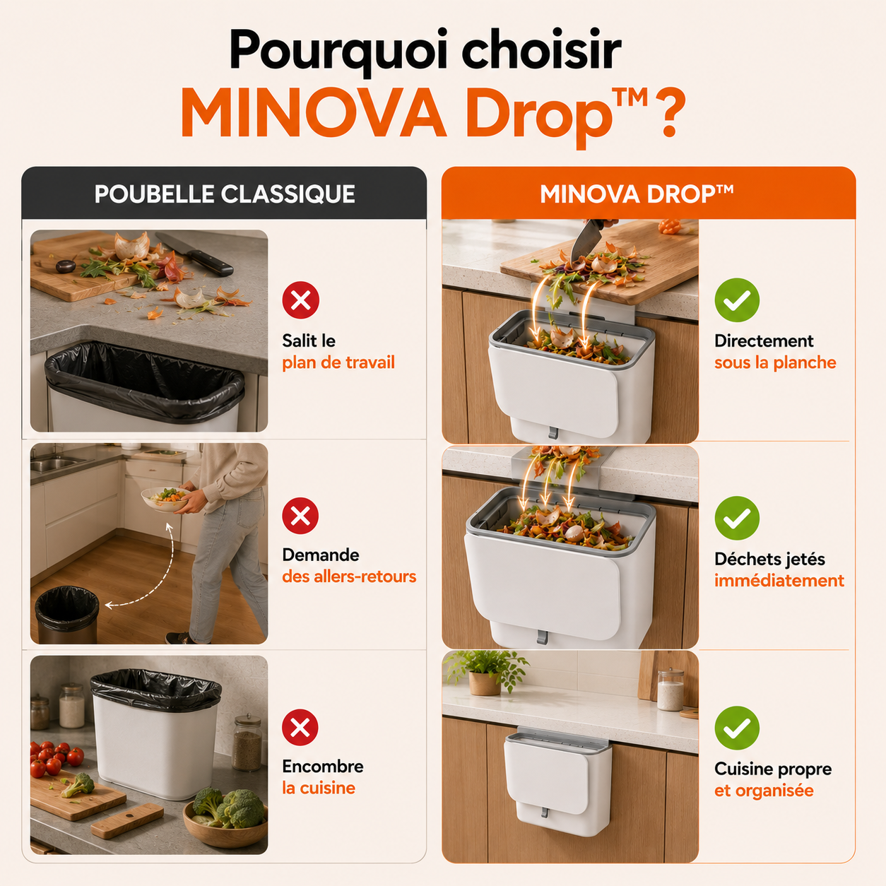 La poubelle suspendue qui simplifie chaque préparation
