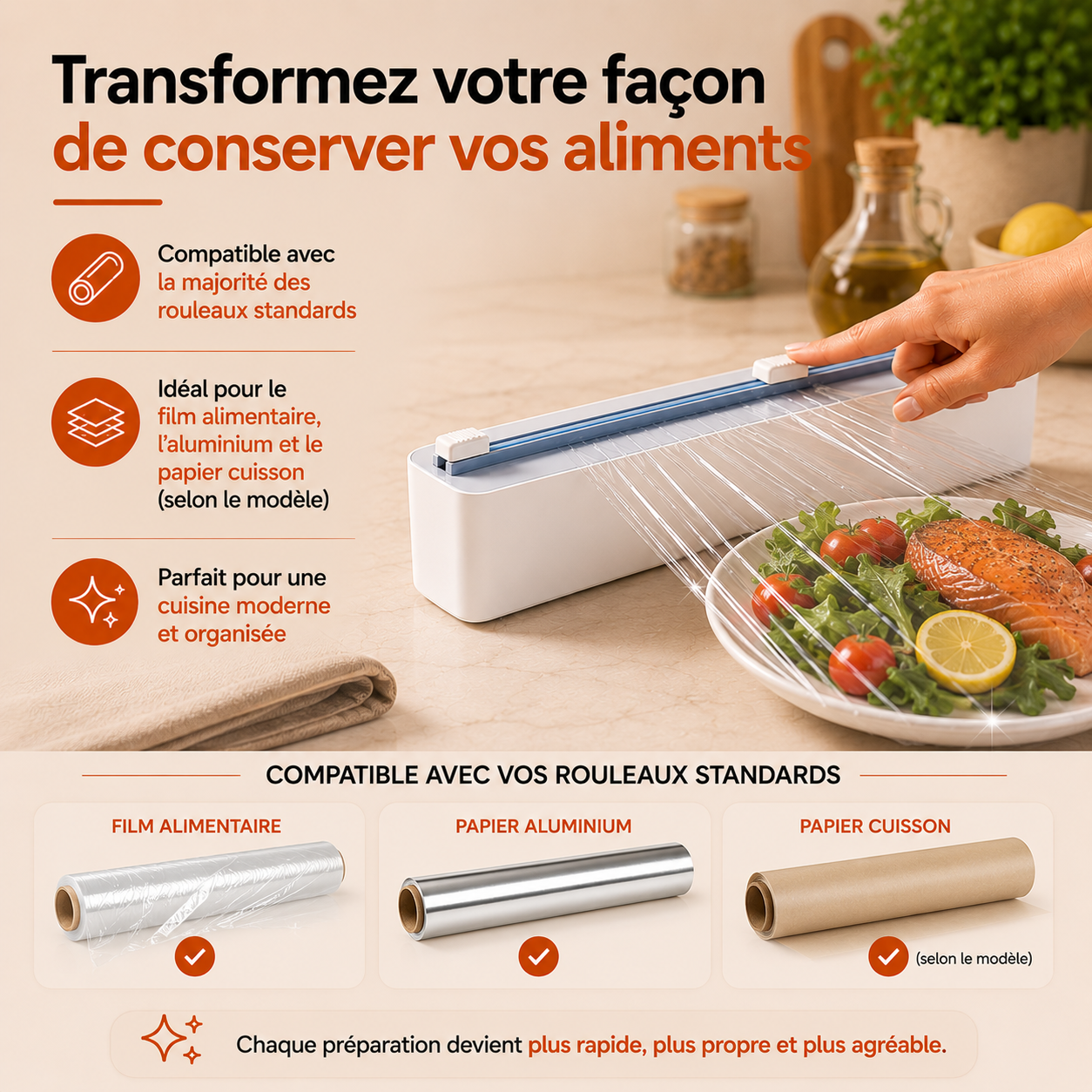 Le distributeur de film alimentaire qui simplifie la cuisine