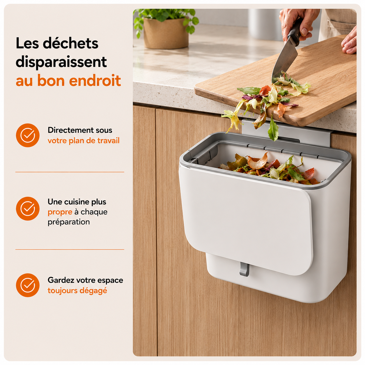 La poubelle suspendue qui simplifie chaque préparation
